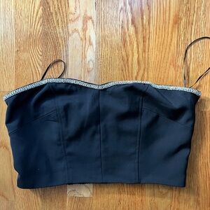 Black Embelished Tube Top
